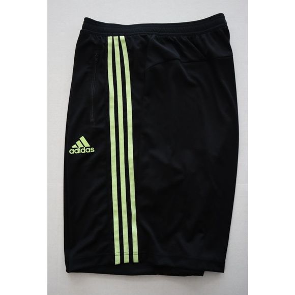 adidas PrimeBlue Men Sz 2XL Black/Lime Green Designed 2 Move 10” 3-Stripe Shorts - Picture 8 of 11
